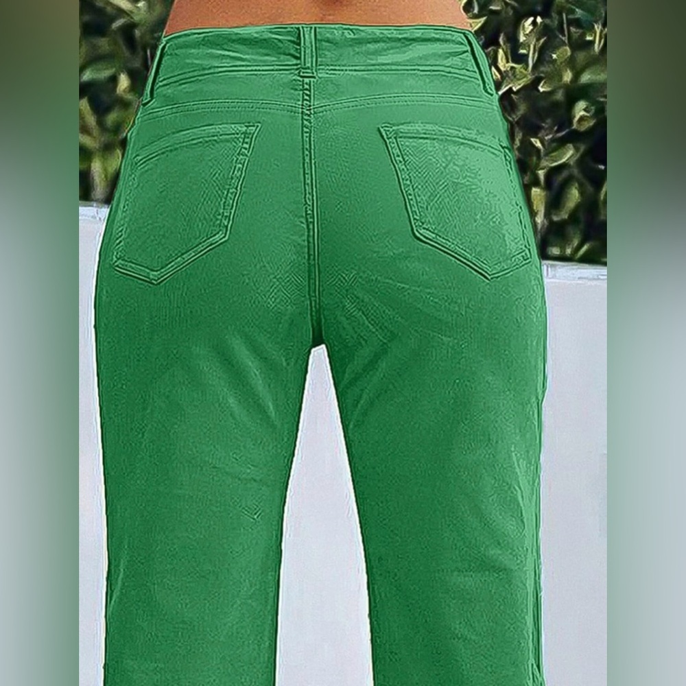 Flamingals Wide Leg Pants Women Mid Waist Dress Flare Straight Leg Corduroy L - Picture 4 of 6